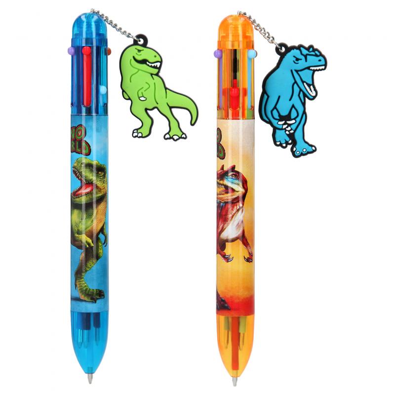 BOLIGRAFO 6 COLORES DINO WORLD