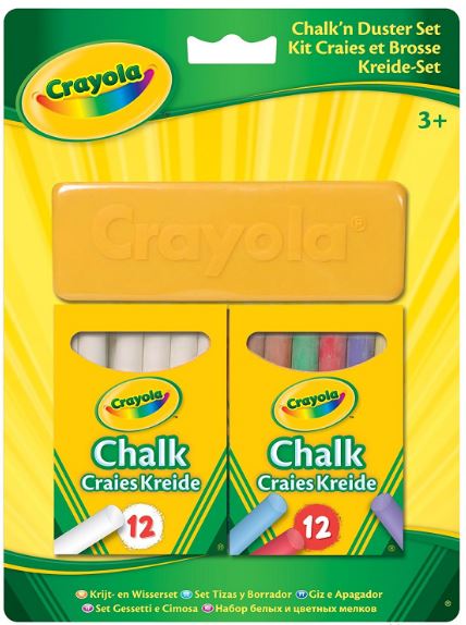 TIZAS 24 U + BORRADOR CRAYOLA