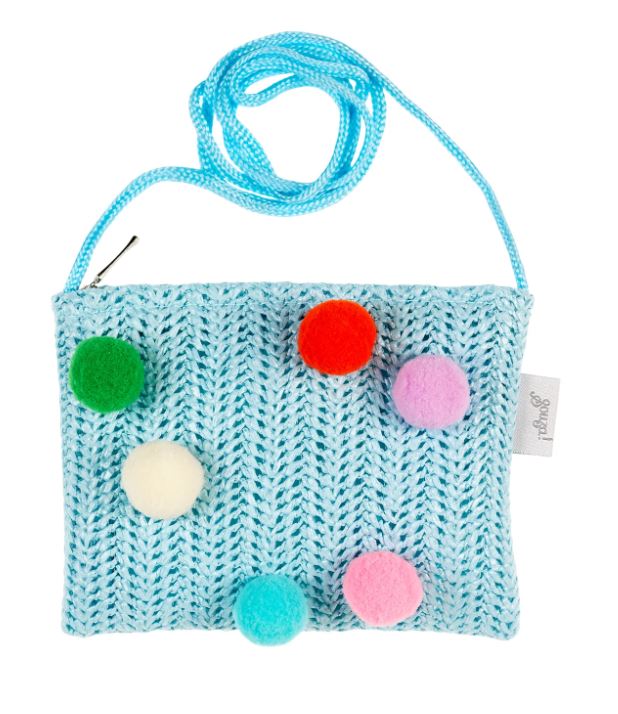 BOLSO JULIETTA POMPON AZUL