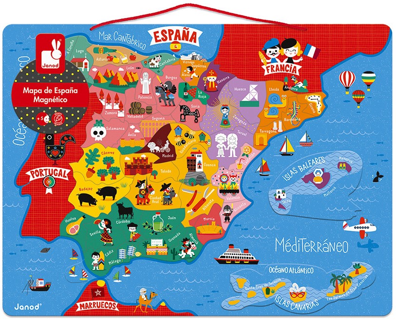 MAPA ESPAÑA MAGNETICO