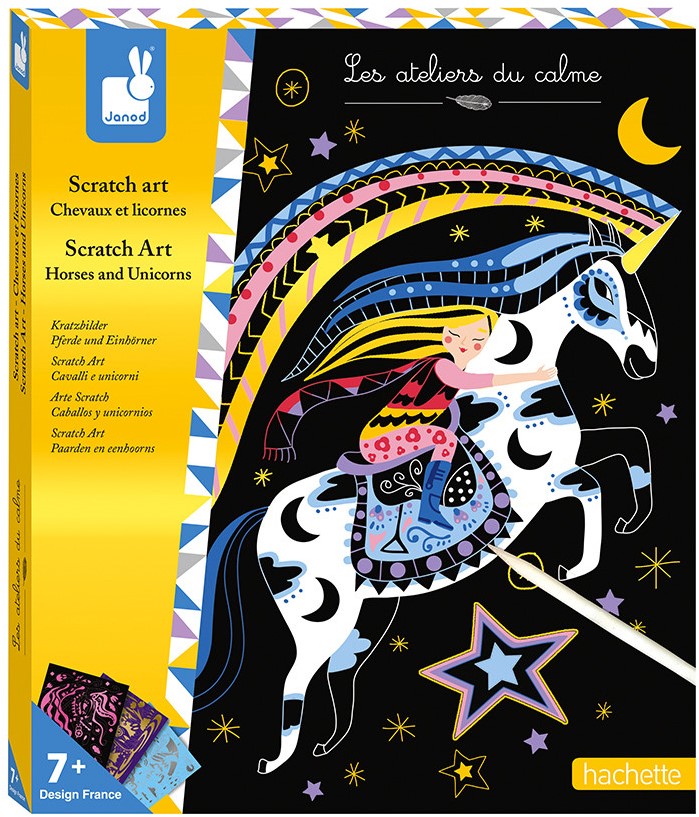 ARTE SCRATCH CABALLOS Y UNIC.