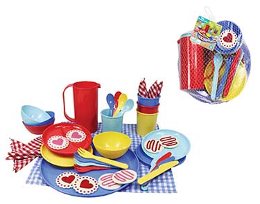 VAJILLA PICNIC EN RED