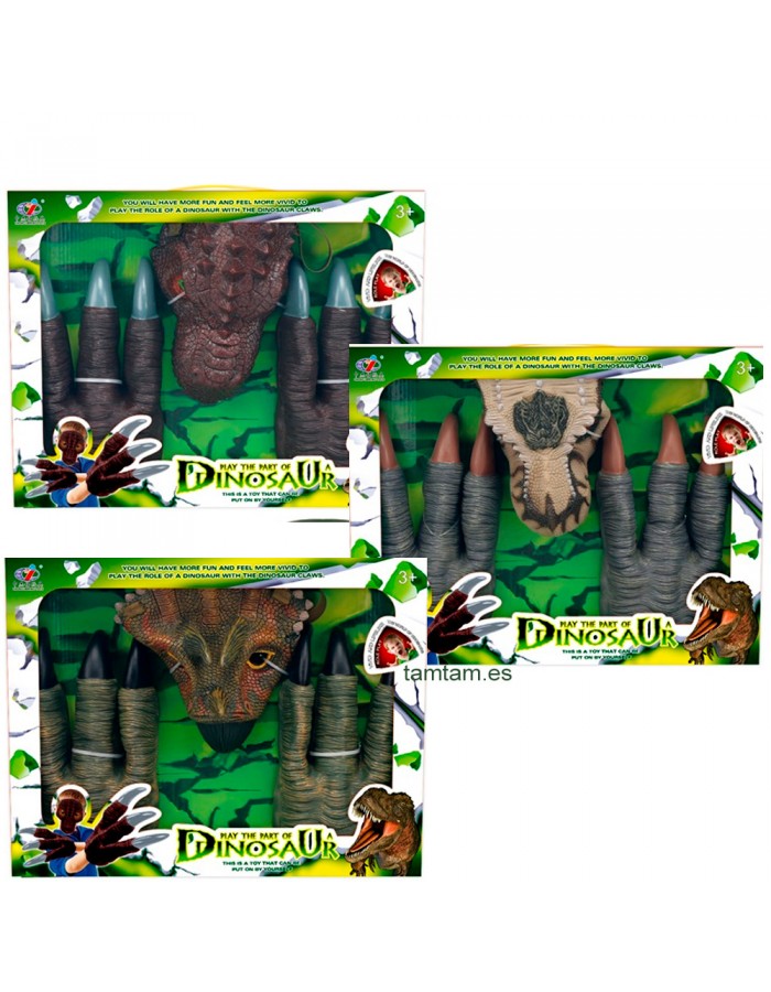 MASCARA+GARRAS DINOSAURIO 3 S.