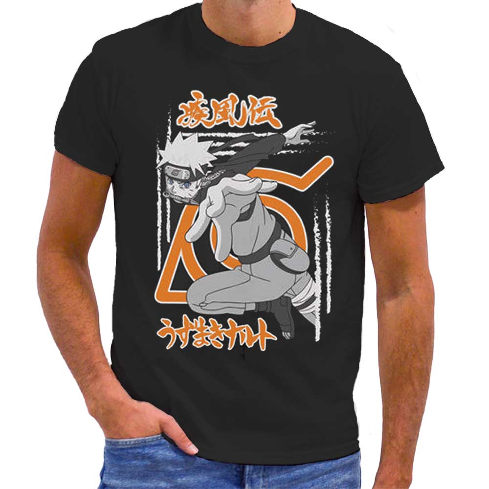 CAMISETA NARUTO DAGA NEGRO T.S