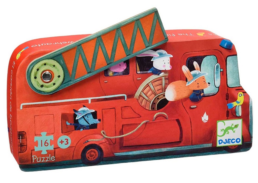 PUZZLE SILUETA CAMION BOMBEROS