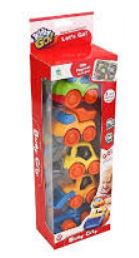 CAJA 5 VEHICULOS INF. C/TAPIZ