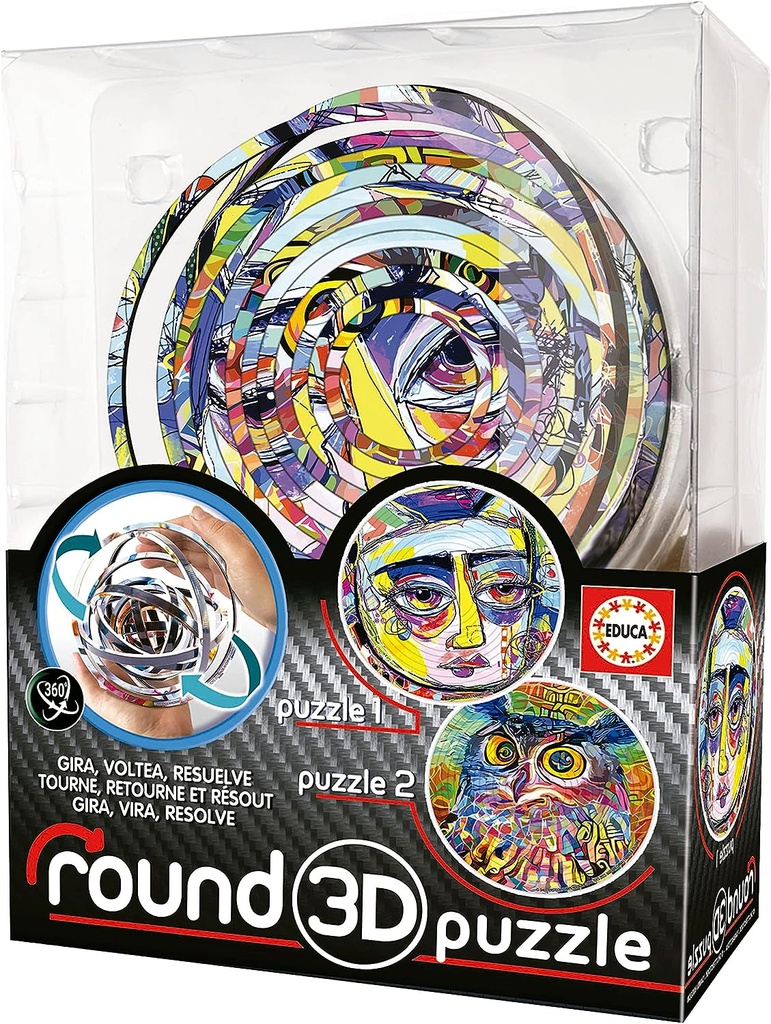 PUZZLE ROUND 3D ABSTRACT