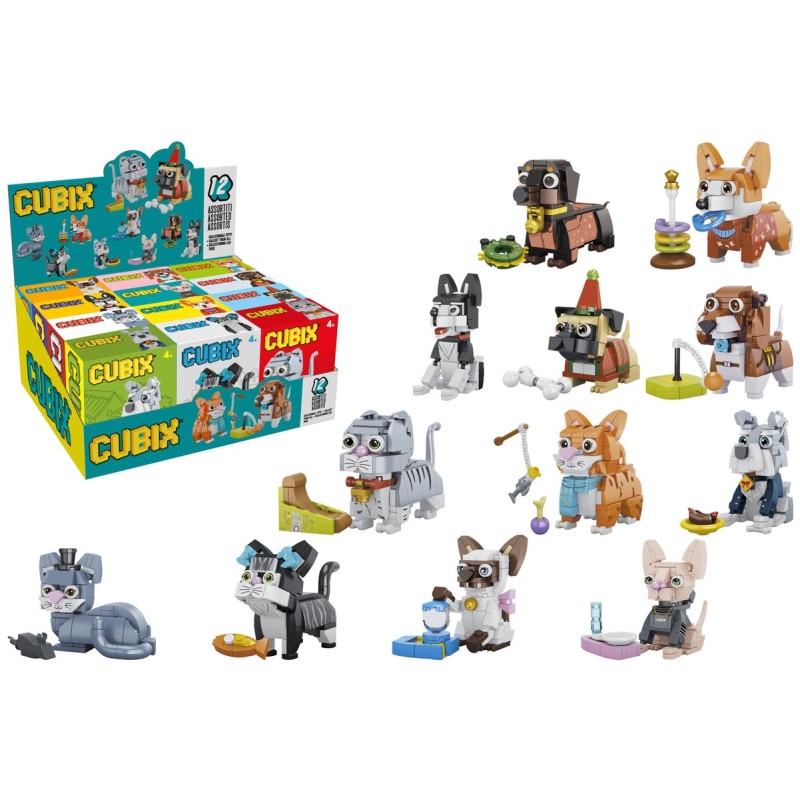 CUBIX CATS & DOGS 12 P. SURT.