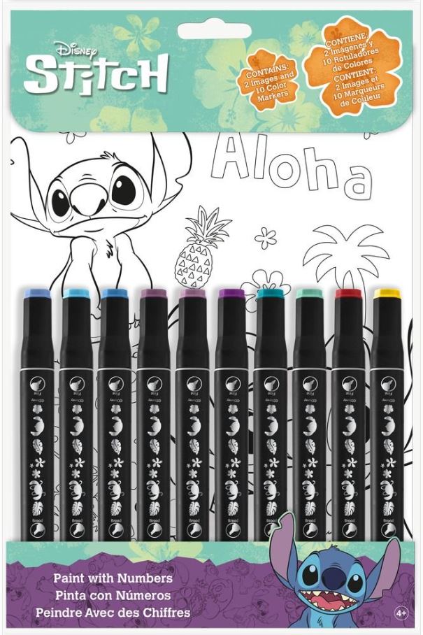 PINTA CON NUMEROS STITCH