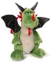 PELUCHE DRAGON VERDE SENTADO 45CM.