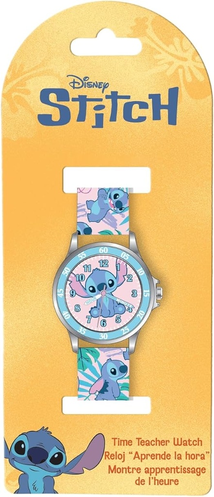 RELOJ APRENDE LA HORA STITCH