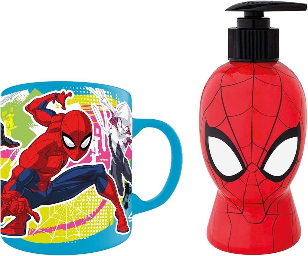 ESTUCHE SPIDERMAN TAZA