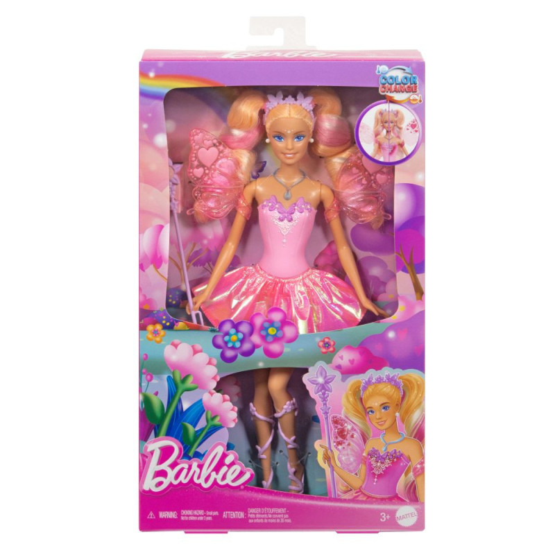 BARBIE CAMBIO COLOR HADA ROSA