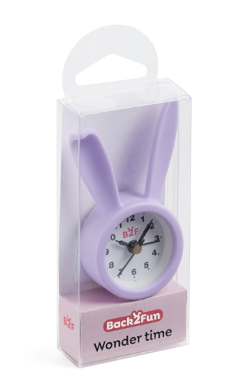 RELOJ DESPERTADOR CONEJO LILA