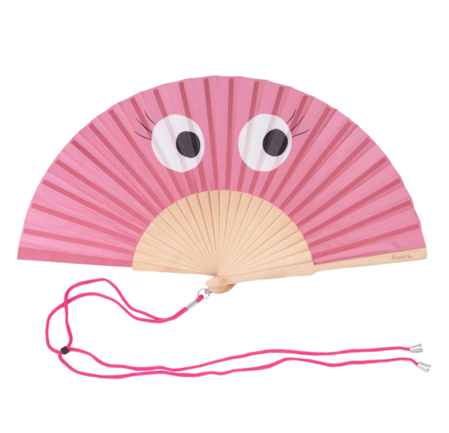 ABANICO OJOS ROSA