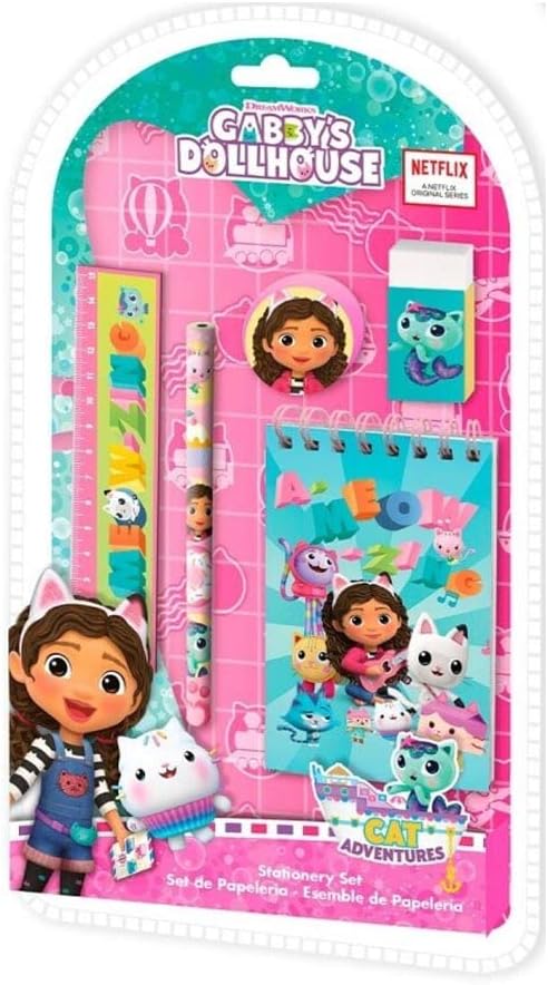 SET PAPELERIA GABBYS DOLLHOUSE