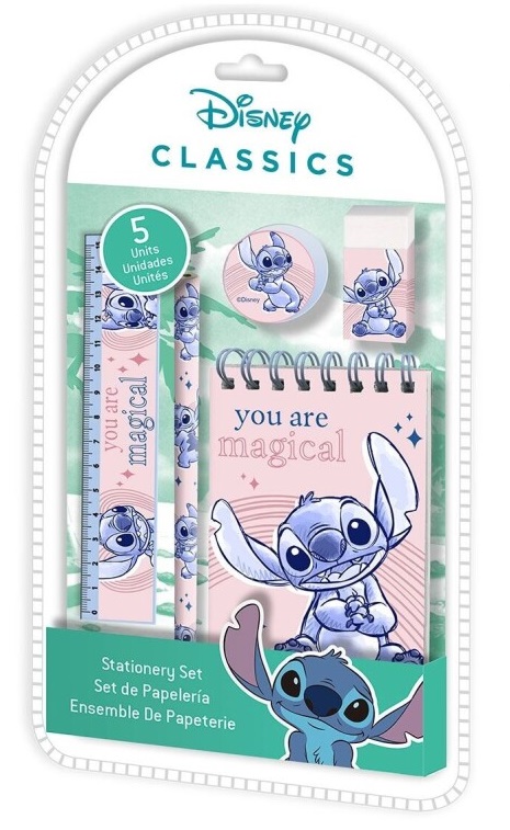 SET PAPELERIA STITCH 5 P.