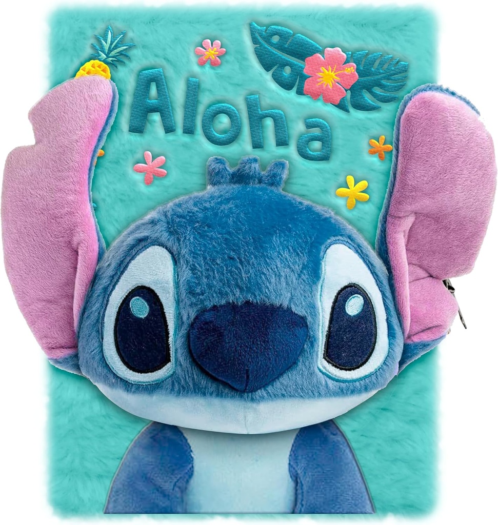 LIBRETA A5 3D PLUSH STITCH