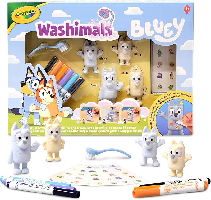 WASHIMALS BLUEY SET 4 MASCOTAS