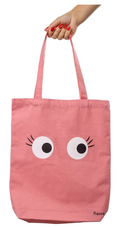 BOLSA COMPRA OJOS ROSA