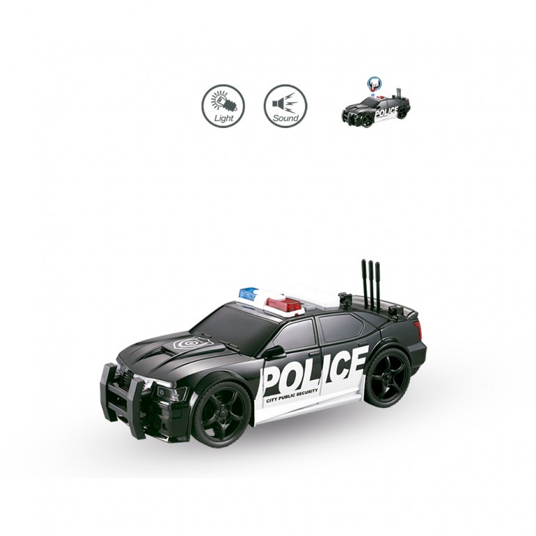 COCHE POLICIA LUZ Y SONIDO 1:20