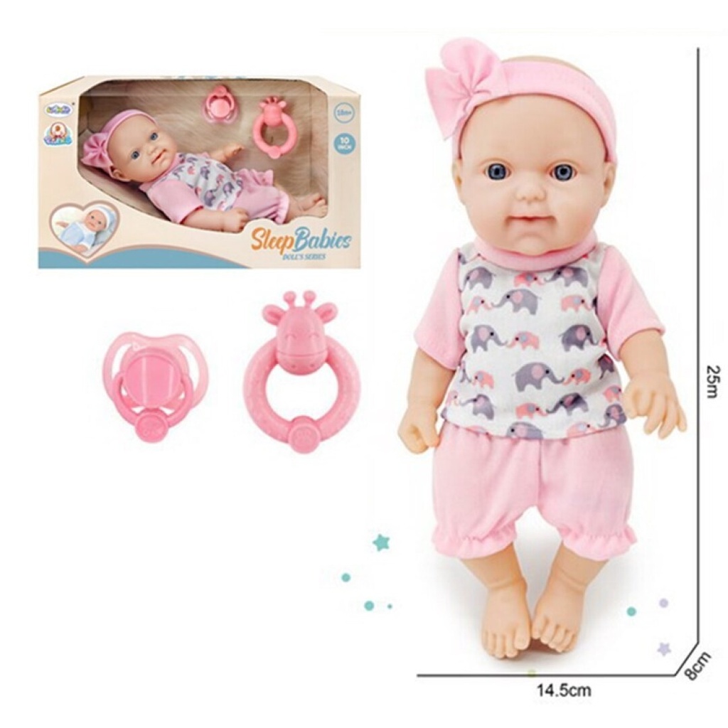 MUÑECO BEBE 25 CM. C/ACC.