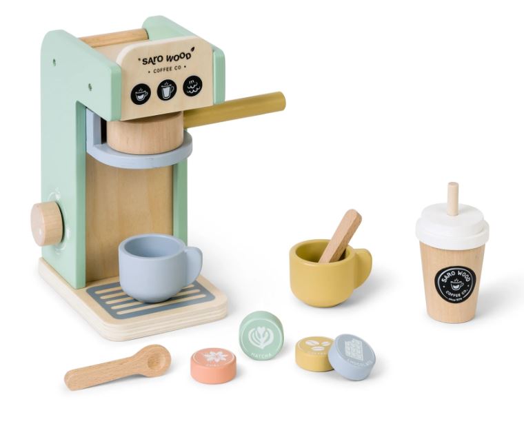 SET CAFETERA DE MADERA