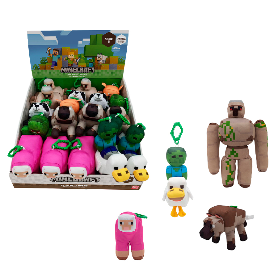MINECRAFT LLAVERO PELUCHE 13 CM.