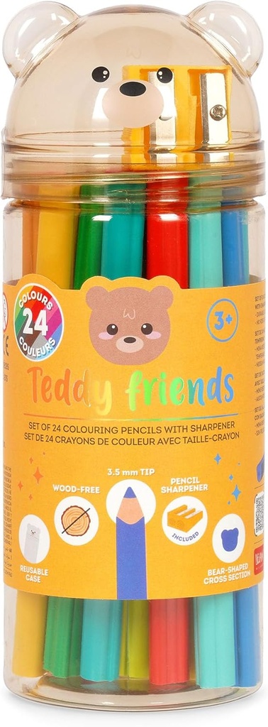 LAPICES COLORES(24)TEDDY BEAR
