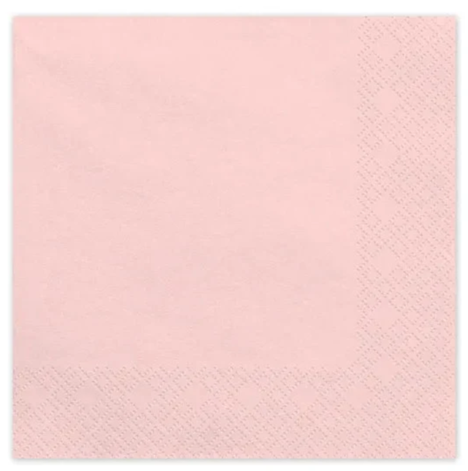 SERVILLETAS PAPEL ROSA 20U