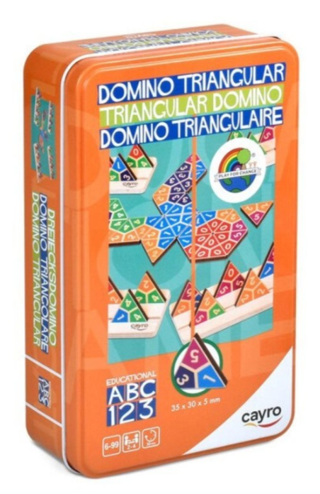 DOMINO TRIANGULAR TRAVEL METAL BOX MADERA