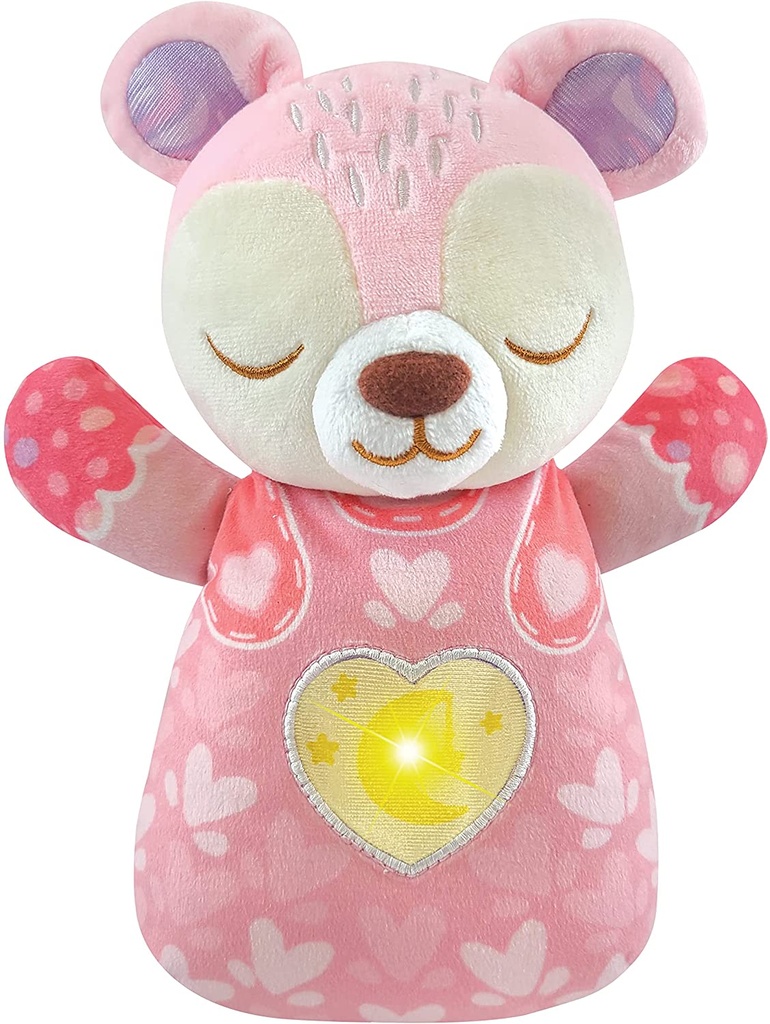PELUCHE CUNA OSITO MELOD.ROSA