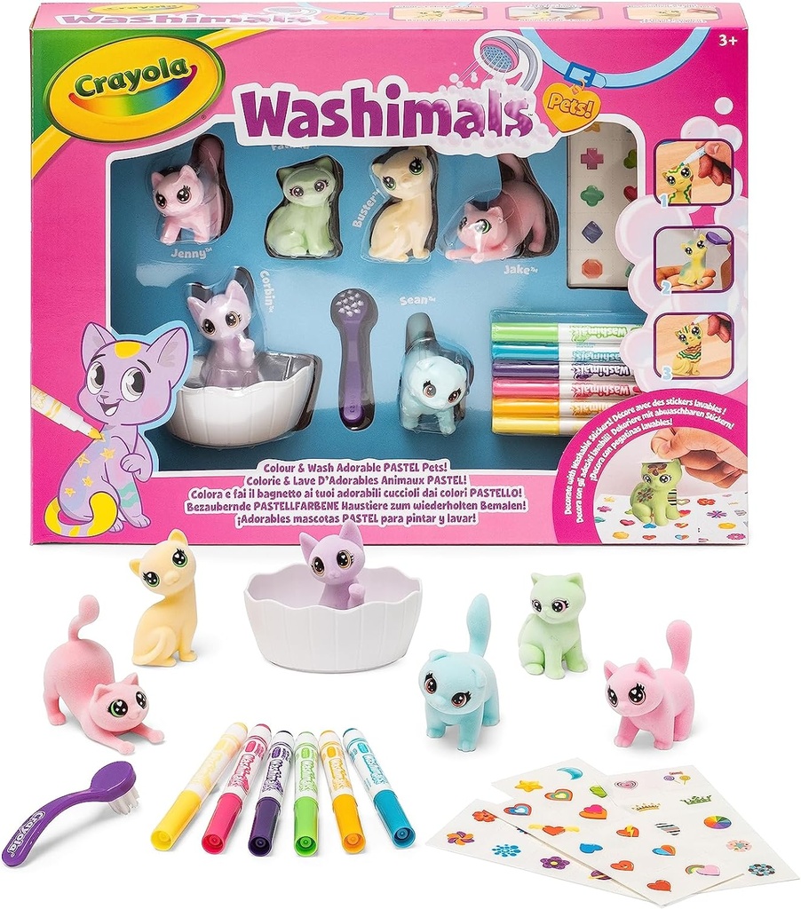WHASHIMALS BAÑERA+6 MASCOTAS