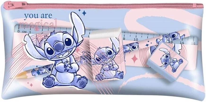 SET PAPELERIA ESTUCHE STITCH