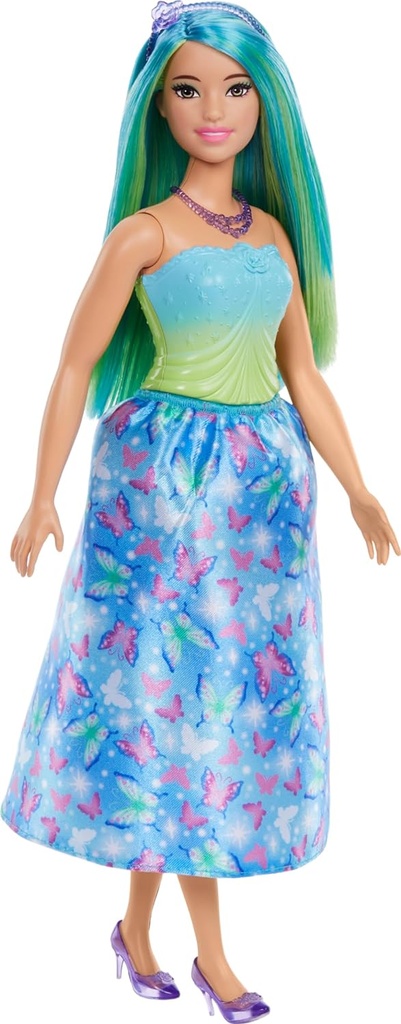 BARBIE PRINCESA C/FALDA AZUL