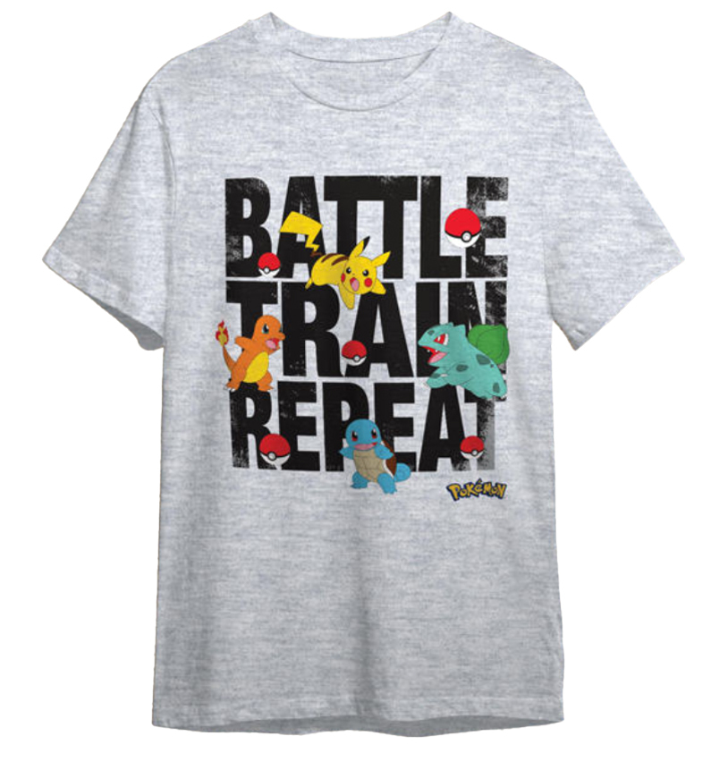 CAMISETA POKEMON GRIS T.12