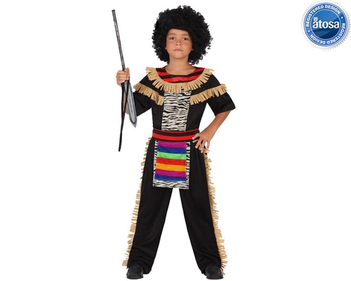 [01823217] DISFRAZ ZULU NIÑO T.5-6
