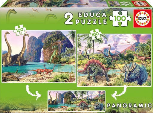 [04015620] PUZ.2x100 DINO WORLD