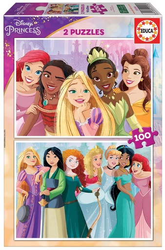 [04019298] PUZ.2x100 DISNEY PRINCESS