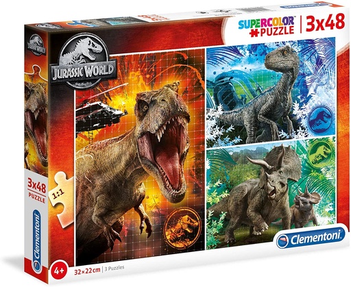 [06625250] PUZ 3X48 JURASSIC WORLD