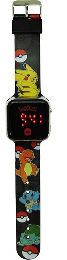 [12486899] RELOJ LED POKEMON negro
