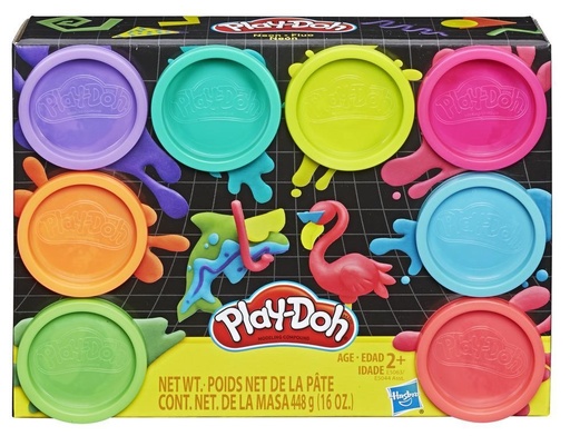 [25556018] PLAY-DOH 8 BOTES NEON