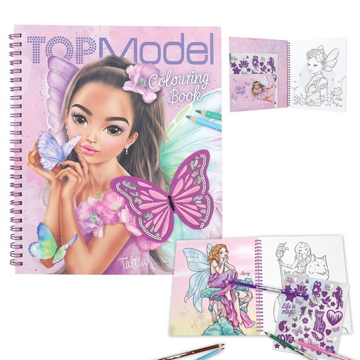 [50212976] LIBRO COLOREAR C/LENTEJUELAS TOP MODEL