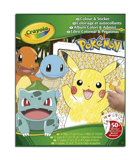 [55612740] LIBRO COLOR.+STICKERS POKEMON