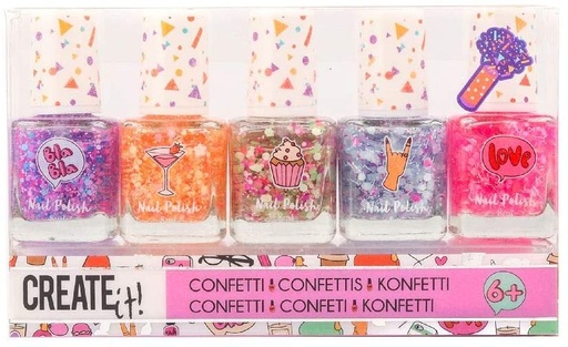 [61702308] ESMALTE UÑAS CONFETTI(SET 5)