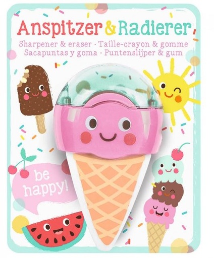 [64526236] SACAPUNTAS Y GOMA BE HAPPY