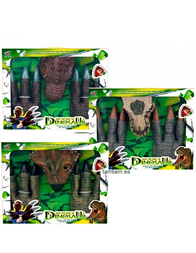 [87823342] MASCARA+GARRAS DINOSAURIO 3 S.