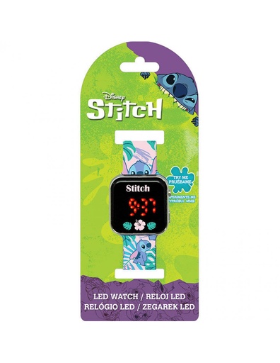 [12488717] RELOJ STITCH TROPICAL LED