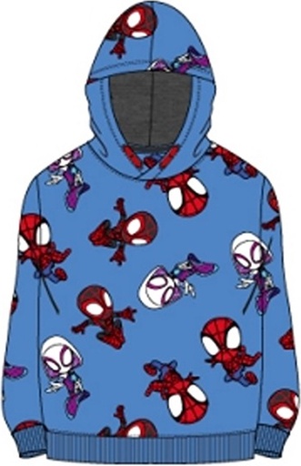 [67832308] SUDADERA CAP.SPIDEY AZUL T.2