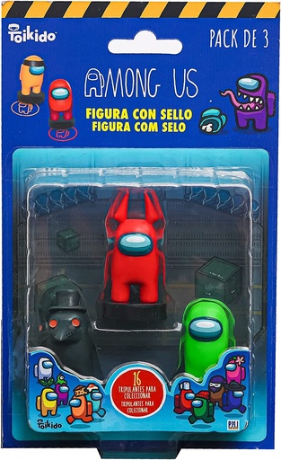 [03503502] AMONG US-FIG.C/SELLO (PACK 3)
